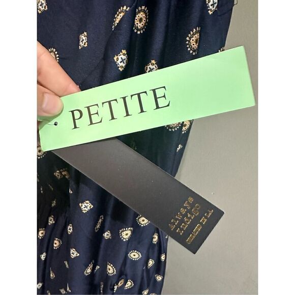 Always Indigo Womens Tunic Dress Button Up Elastic Waist Belted New XL petite ￼ - Picture 6 of 12